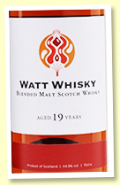 Blended Malt 19 yo 2001/2020 (44.9%, Watt Whisky, sherry butt, 630 bottles) Blended Malt 19 yo 2001/2020 (44.9%, Watt Whisky, sherry butt, 630 bottles)