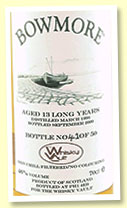 Bowmore 13 yo 1996/2009 (46%, The Whisky Vault, cask #9600015/16, refill sherry, 50 bottles) Bowmore 13 yo 1996/2009 (46%, The Whisky Vault, cask #9600015/16, refill sherry, 50 bottles)
