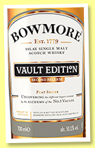 Bowmore ‘Vault Edition’ (50.1%, OB, Second Release, 2019) Bowmore ‘Vault Edition’ (50.1%, OB, Second Release, 2019)