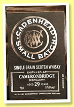 Cameronbridge 29 yo 1989/2019 (57.8%, Cadenhead, Small Batch, 432 bottles) Cameronbridge 29 yo 1989/2019 (57.8%, Cadenhead, Small Batch, 432 bottles)
