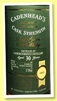 Cameronbridge 30 yo 1989/2019 (57.9%, Cadenhead, Authentic Collection, bourbon hogshead, 222 bottles) Cameronbridge 30 yo 1989/2019 (57.9%, Cadenhead, Authentic Collection, bourbon hogshead, 222 bottles)