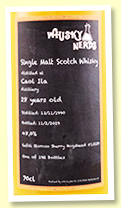 Caol Ila 28 yo 1990/2019 (48%, WhiskyNerds, cask #13129, refill oloroso, 192 bottles) Caol Ila 28 yo 1990/2019 (48%, WhiskyNerds, cask #13129, refill oloroso, 192 bottles)