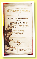 Caol Ila 5 yo (46%, Hunter Laing for Fortnum & Mason, 20cl, +/-2019) Caol Ila 5 yo (46%, Hunter Laing for Fortnum & Mason, 20cl, +/-2019)