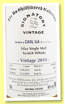 Caol Ila 9 yo 2010/2019 (46%, Signatory Vintage, Un-chillfiltered Collection, refill butt, cask #316639, 330 bottles) Caol Ila 9 yo 2010/2019 (46%, Signatory Vintage, Un-chillfiltered Collection, refill butt, cask #316639, 330 bottles)