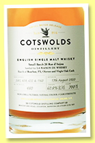 Cotswolds ‘Small Batch 20 rue d’Anjou’ (60.8%, OB for LMDW, 480 bottles, 2020) Cotswolds ‘Small Batch 20 rue d’Anjou’ (60.8%, OB for LMDW, 480 bottles, 2020)