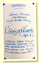 Craigellachie 1983/2002 (54%, Samaroli, cask #2576, 276 bottles)