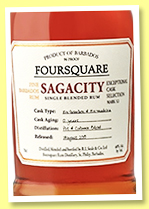 Foursquare 12 yo ‘Sagacity’ (48%, OB, Barbados, 2019)