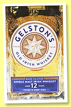 Gelston’s 12 yo (40%, OB, Irish single malt, finished in sherry, 2019) Gelston’s 12 yo (40%, OB, Irish single malt, finished in sherry, 2019)