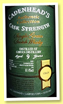 Girvan 9 yo 2009/2019 (61.4%, Cadenhead, Authentic Collection, Pinot Noir finish, 294 bottles) Girvan 9 yo 2009/2019 (61.4%, Cadenhead, Authentic Collection, Pinot Noir finish, 294 bottles)