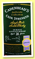 Glen Scotia 28 yo 1992/2020 (47.6%, Cadenhead, Authentic Collection, bourbon hogshead, 186 bottles) Glen Scotia 28 yo 1992/2020 (47.6%, Cadenhead, Authentic Collection, bourbon hogshead, 186 bottles)