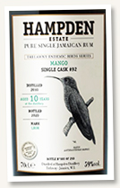 Hampden 10 yo 2010/2020 ‘LROK’ (59%, OB for LMDW, Jamaica, bourbon barrel, cask #92, 250 bottles)
