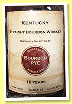Heaven Hill 16 yo 1994 (82.70%, EBRA special reserve, Kentucky Straight Bourbon Whiskey, European Bourbon Rye Association Switzerland, cask #1.1, 77 bottles, +/-2010) Heaven Hill 16 yo 1994 (82.70%, EBRA special reserve, Kentucky Straight Bourbon Whiskey, European Bourbon Rye Association Switzerland, cask #1.1, 77 bottles, +/-2010)
