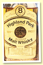 Highland Park 8 yo (100 proof, Gordon & MacPhail, mini, 1970s)