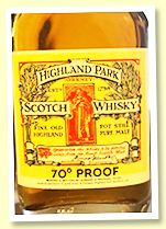 Highland Park NAS (70 proof, Gordon & MacPhail, mini, 1970s) 