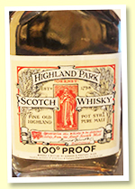 Highland Park NAS (100 proof, Gordon & MacPhail, mini, 1970s)