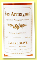 Laberdolive 1993/2018 ‘Domaine de Jaurrey’ (46%, OB, Bas-Armagnac) Laberdolive 1993/2018 ‘Domaine de Jaurrey’ (46%, OB, Bas-Armagnac)