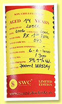 Liber 14 yo 2006/2020 (59.9%, OB, Spain, Spanish Whisky Club, 1st fill PX, cask #73, 300 bottles) Liber 14 yo 2006/2020 (59.9%, OB, Spain, Spanish Whisky Club, 1st fill PX, cask #73, 300 bottles)