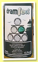 Lochindaal 10 yo (63.2%, Dramfool, first fill bourbon barrel, 211 bottles, +/-2020) Lochindaal 10 yo (63.2%, Dramfool, first fill bourbon barrel, 211 bottles, +/-2020)