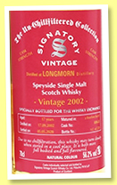 Longmorn 17 yo 2002/2020 (56.2%, Signatory Vintage for The Whisky Exchange, cask #800638, bourbon barrel, 229 bottles) Longmorn 17 yo 2002/2020 (56.2%, Signatory Vintage for The Whisky Exchange, cask #800638, bourbon barrel, 229 bottles)