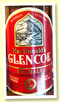 MacDonald’s Glencoe 8 yo Malt Whisky (100 proof, OB, R N MacDonald & Co, early 1970s)
