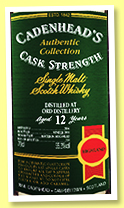 Ord 12 yo 2006/2018 (55.3%, Cadenhead, Authentic Collection, bourbon hogshead, hogshead, 315 bottles)