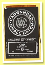 Ord 13 yo 2006/2019 (53.3%, Cadenhead, Small Batch, 588 bottles) Ord 13 yo 2006/2019 (53.3%, Cadenhead, Small Batch, 588 bottles)