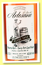 Panama 9 yo (40.6%, El Ron del Artesano, Tawny Port cask, cask #186-16, 346 bottles) Panama 9 yo (40.6%, El Ron del Artesano, Tawny Port cask, cask #186-16, 346 bottles)
