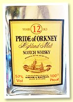 Pride of Orkney 12 yo (100 proof, Gordon & MacPhail, miniature, 1980s)