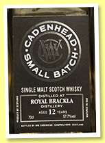 Royal Brackla 12 yo 2006/2019 (57.37%, Cadenhead, Small Batch, bourbon hogshead, 1050 bottles) Royal Brackla 12 yo 2006/2019 (57.37%, Cadenhead, Small Batch, bourbon hogshead, 1050 bottles)