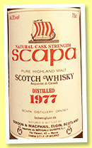 Scapa 1977 (64.3%, Gordon & MacPhail, Meregalli Italy, +/-1990, 75cl)