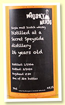 Speyside 26 yo 1994/2020 (48.1%, WhiskyNerds, cask #30, hogshead, 324 bottles) Speyside 26 yo 1994/2020 (48.1%, WhiskyNerds, cask #30, hogshead, 324 bottles)