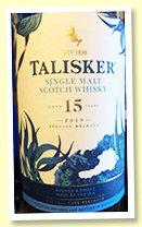 Talisker 15 yo 2002/2019 (57.3%, OB ‘Special Releases’, charred American oak hogsheads) Talisker 15 yo 2002/2019 (57.3%, OB ‘Special Releases’, charred American oak hogsheads)