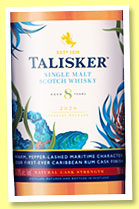 Talisker 8 yo 2011/2020 (57.9%, OB, Special Releases Caribbean Rum Cask Finish, 2020) Talisker 8 yo 2011/2020 (57.9%, OB, Special Releases Caribbean Rum Cask Finish, 2020)