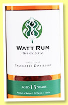 Travellers 13 yo 2007/2020 (57.1%, Watt Rum, Belize, bourbon barrel, 326 bottles) Travellers 13 yo 2007/2020 (57.1%, Watt Rum, Belize, bourbon barrel, 326 bottles)