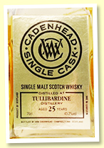Tullibardine 25 yo 1993/2018 (43.2%, Cadenhead Single Cask, bourbon hogshead, 228 bottles) Tullibardine 25 yo 1993/2018 (43.2%, Cadenhead Single Cask, bourbon hogshead, 228 bottles)