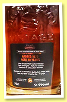 Ardbeg 40 yo 1979/2020 (51.5%, Signatory Vintage for Kirsch Import, bourbon barrel, cask #9859, 24 bottles) Ardbeg 40 yo 1979/2020 (51.5%, Signatory Vintage for Kirsch Import, bourbon barrel, cask #9859, 24 bottles)