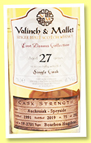Auchroisk 27 yo 1991/2019 (48.7%, Valinch & Mallet, bourbon hogshead, cask #19-2701, 293 bottles) Auchroisk 27 yo 1991/2019 (48.7%, Valinch & Mallet, bourbon hogshead, cask #19-2701, 293 bottles)