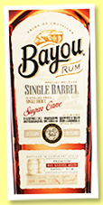 Bayou ‘Single Barrel’ (40%, OB, USA, +/-2020) Bayou ‘Single Barrel’ (40%, OB, USA, +/-2020)