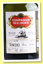 Caroni 18 yo 1996/2014 (43%, Compagnie des Indes, cask #SC3, 456 bottles) Caroni 18 yo 1996/2014 (43%, Compagnie des Indes, cask #SC3, 456 bottles)