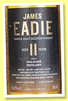 Dailuaine 11 yo (54.3%, James Eadie, PX finish, 271 bottles, 2018) Dailuaine 11 yo (54.3%, James Eadie, PX finish, 271 bottles, 2018)