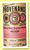 Dailuaine 7 yo 2008/2015 (46%, Douglas Laing, Provenance, sherry) Dailuaine 7 yo 2008/2015 (46%, Douglas Laing, Provenance, sherry)