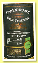 Dailuaine-Glenlivet 15 yo 2004/2020 (54.7%, Cadenhead, Authentic Collection, bourbon hogshead, 282 bottles) Dailuaine-Glenlivet 15 yo 2004/2020 (54.7%, Cadenhead, Authentic Collection, bourbon hogshead, 282 bottles)