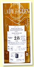 Isle Of Jura 28 yo 1992/2020 (41.2%, Lady Of The Glen, cask #1857, bourbon barrel, 187 bottles)