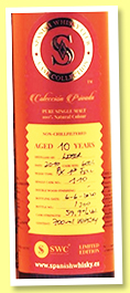 Liber 10 yo 2010/2020 (59.9%, OB, Spain, Spanish Whisky Club, 1st fill PX, cask #110, 300 bottles) Liber 10 yo 2010/2020 (59.9%, OB, Spain, Spanish Whisky Club, 1st fill PX, cask #110, 300 bottles)