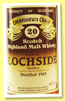 Lochside 20 yo 1965 (40%, Gordon & MacPhail, Connoisseurs Choice, old brown label, +/-1985)