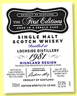 Lochside 39 yo 1981/2021 (52.9%, Hunter Laing, The First Editions, sherry butt, cask #HL17831, 309 bottles)