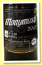 Monymusk 12 yo 2007/2019 (49.5%, Silent Ambassador, Jamaica, 126 bottles) Monymusk 12 yo 2007/2019 (49.5%, Silent Ambassador, Jamaica, 126 bottles)