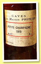 Petite-Champagne 1919 (43%, Maison Prunier Paris, +/-1950) Petite-Champagne 1919 (43%, Maison Prunier Paris, +/-1950)