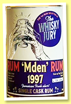 Rum ‘Mden’ 1997/2020 (55.6%, The Whisky Jury, Jamaica, cask #TWJ-HA-01, 241 bottles) Rum ‘Mden’ 1997/2020 (55.6%, The Whisky Jury, Jamaica, cask #TWJ-HA-01, 241 bottles)