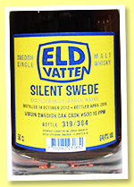 Silent Swede 2012/2019 'Virgin Swedish Oak' (64.4%, Svenska Eldvatten, cask #500, 364 bottles) Silent Swede 2012/2019 'Virgin Swedish Oak' (64.4%, Svenska Eldvatten, cask #500, 364 bottles)